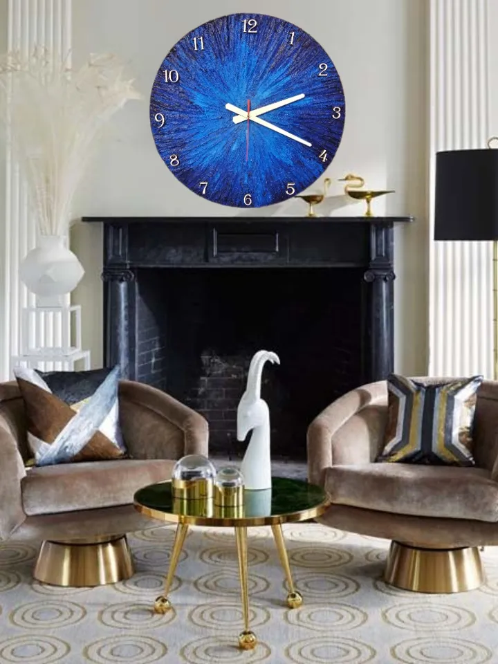 Blue wall clock