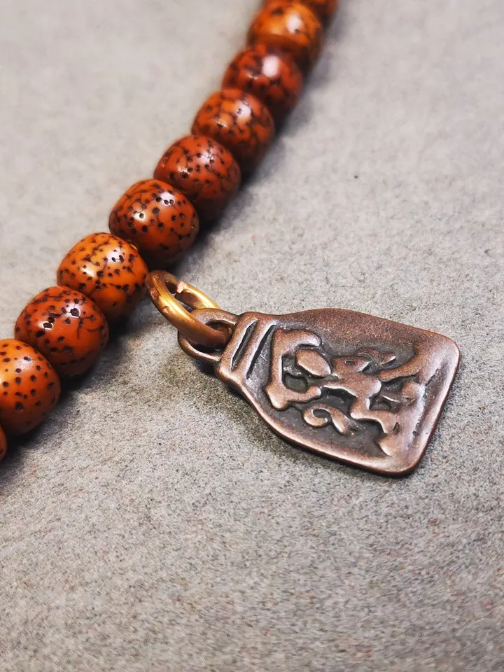 Gandhanra Handmade Tibetan Mala Pendant,Small Vajrapani Amulet for Prayer Beads,Bag Hanging,0.87&quot; × 0.5&quot;