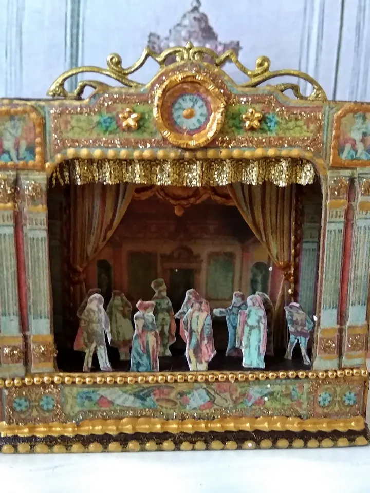 Puppet show. Paper theater.1:12 scale.
