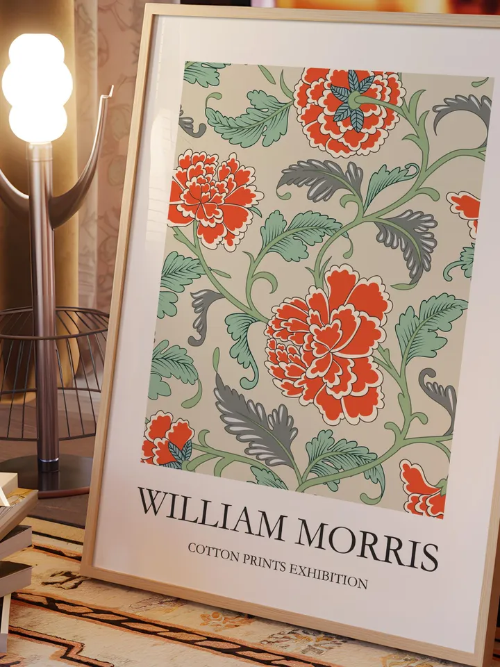 Textile Wall Art William Morris Style Vintage Poster Museum Inspired Digital Home Decor Classic Interior Pattern Print Gift Idea Download