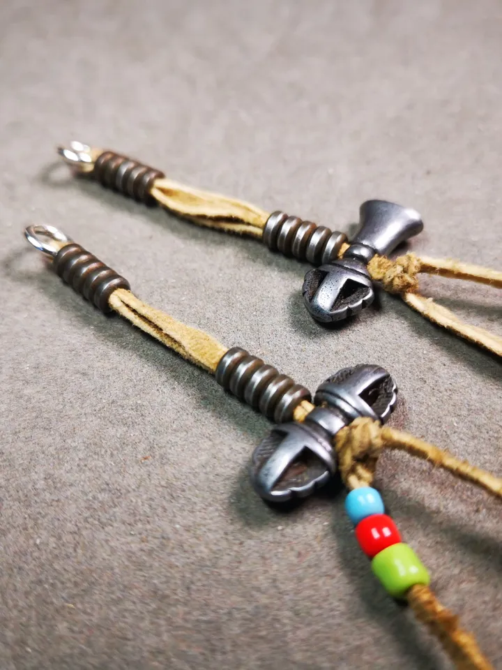 Gandhanra Handmade Tibetan Buddhist Mala Counters,Prayer Bead Counters,with Dorje and Vajra,Made of Cold Iron