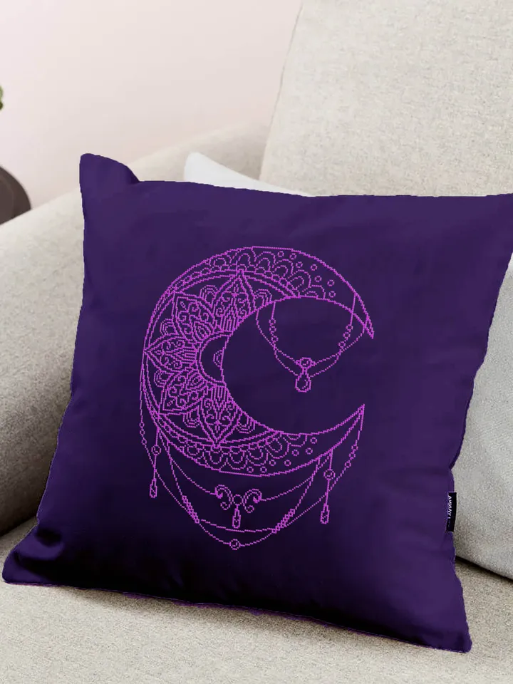 Moon mandala cross stitch pattern PDF download Crescent moon cross stitch chart, Simple mandala pattern digital PDF, Moon ornament #M162