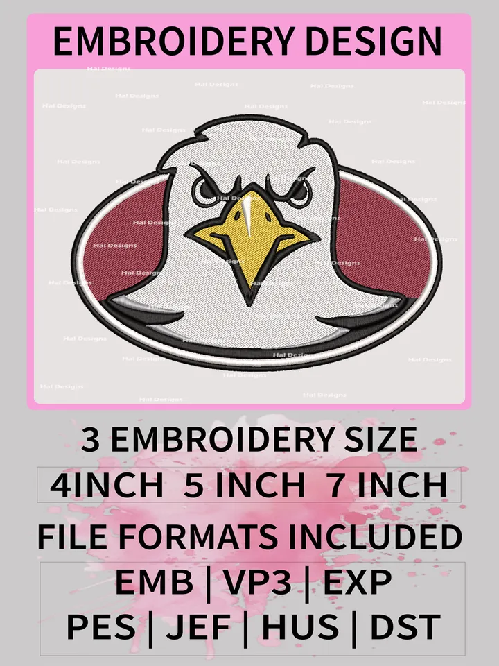 NCAA Boston College Eagles Embroidery File, 3 Sizes, 6 Formats, NCAA Machine Embroidery Design, NCAA Logo, NCAA Teams