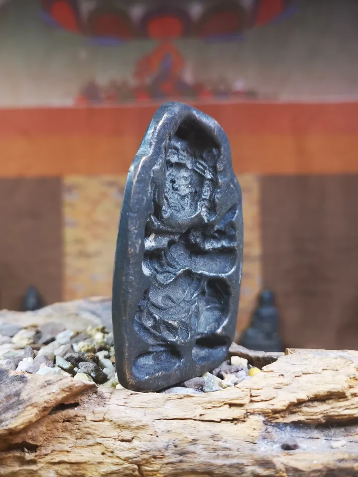 Gandhanra Old Tibetan Buddha Statue Tsa Tsa Mold, Mahakala,DIY Tsha Tsha Statue,80 Years Old