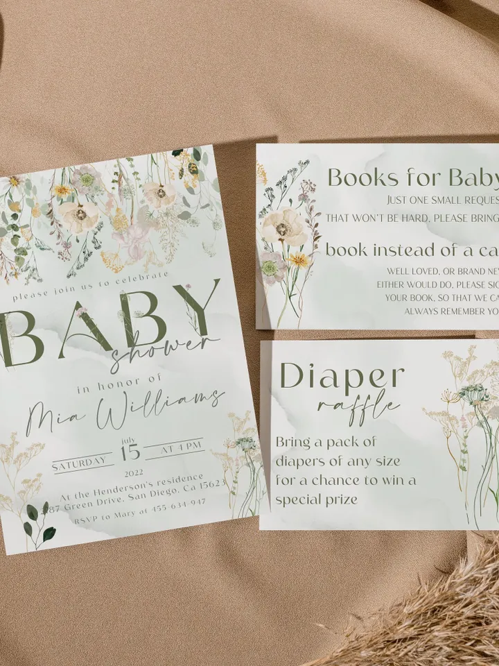 Rustic Boho Baby Shower Invitation; Boho Flowers Baby shower; Floral baby shower editable template ; Greenery Baby shower invitation DIY