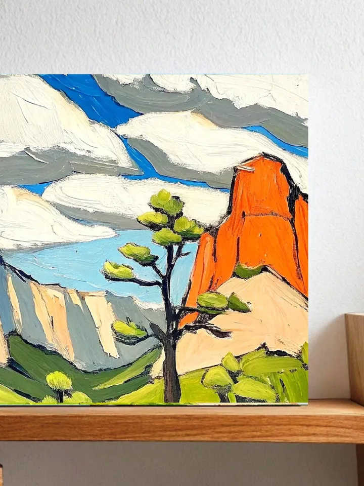 Zion Original Painting National Park Art Mountain Landscape Impressionist Original ArtGifts for Her by ArtProkopaloSv