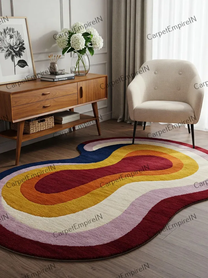 8x10 Irregular rug, handmade layered rug, personalized gift, housewarming gift, living room rugs, kids' rugs, custom rug, 2x3, 4x6, 5x7, 6x9