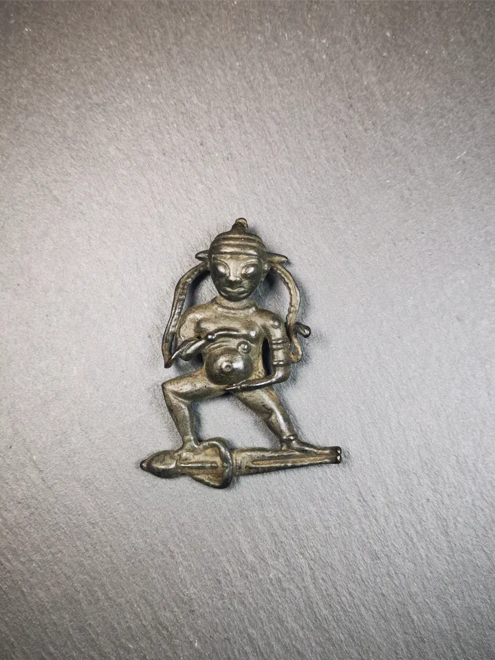 Gandhanra Handmade Tibetan Statue Black Jambhala(Dzambhala) ,Made of Thokcha