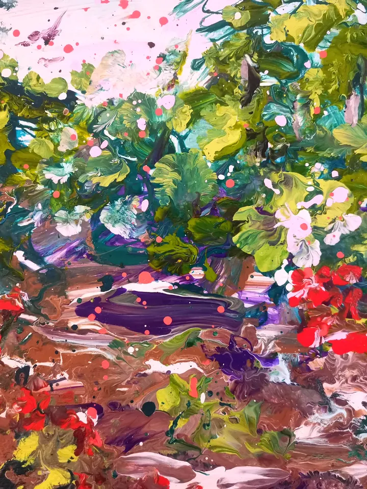 Abstract Flowers Nature Art Original Oil Painting Soul Forest Artist Svinar Oksana