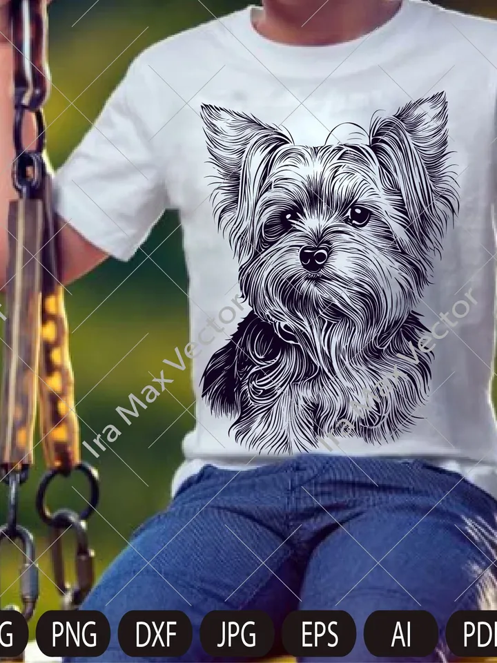 Yorkshire Dog svg, Yorkshire Terrier SVG, Yorkie face clipart, Dog svg cricut,Yorkshire Terrier Vector, Yorkshire Terrier Print Shirt,york