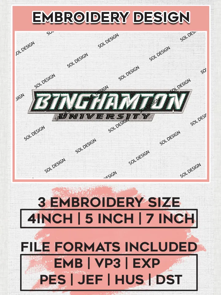 NCAA Binghamton Bearcats Team Writing Logo embroidery designs, NCAA Binghamton Bearcats Logo Machine embroidery files, NCAA Team Logo embroidery designs, NCAA Game Day Machine embroidery designs, Digital Download