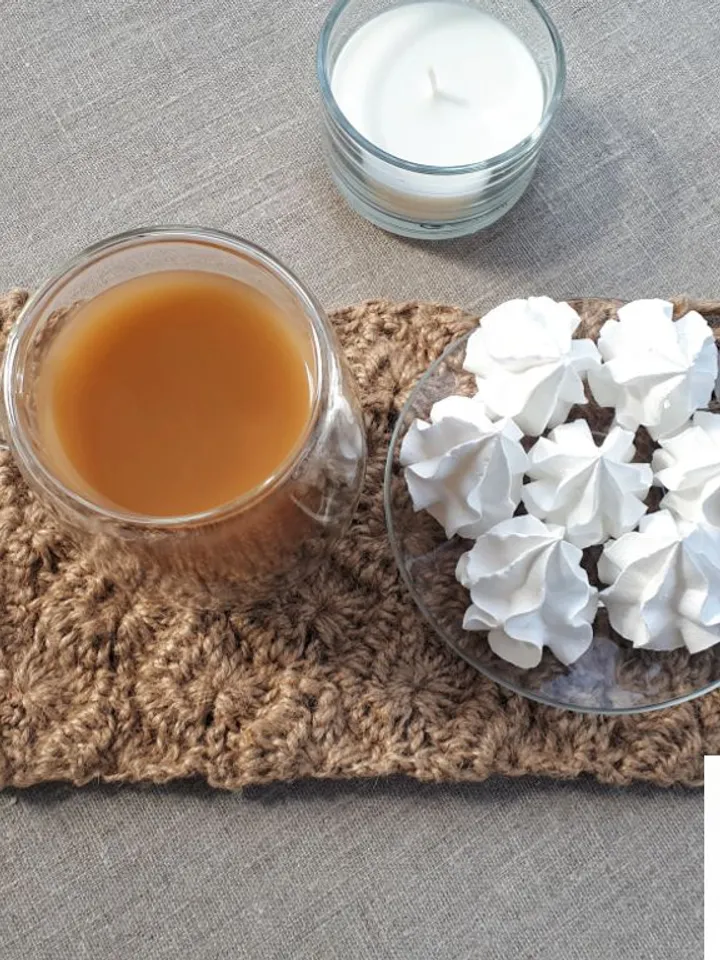 CROCHET PATTERN Coaster crochet pattern Rustic Mug Rug tutorial pdf DIY placemat digital Table mat pdf Boho crochet placemat pattern