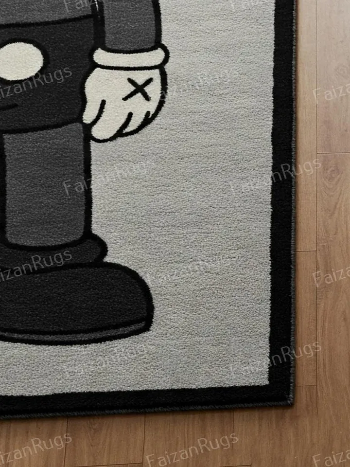 Kaws rug, Handmade Rugs, Case Rugs, Cartoon carpets, Handmade Rugs, Living room rug, bedroom rug, Hallway, kaws Carpets, Anime rug, 3x5