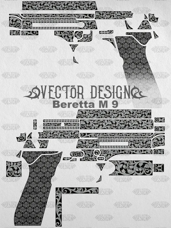VECTOR DESIGN Beretta M 9 Scrollwork