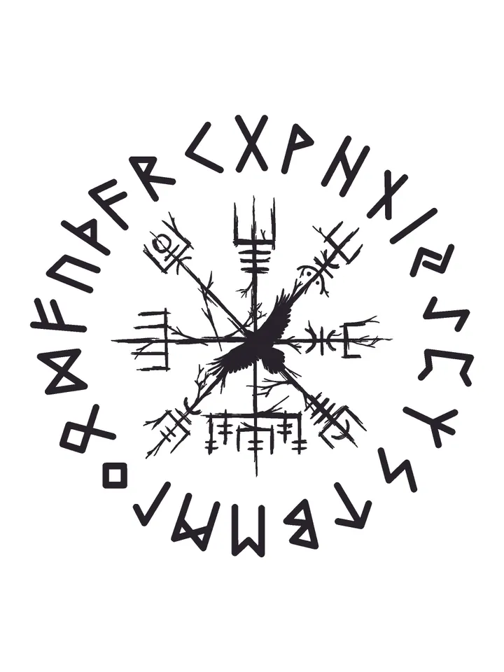 Vegvisir svg, Helm of Awe SVG, Viking Compass svg, Viking Symbol Vector, Viking Runes svg