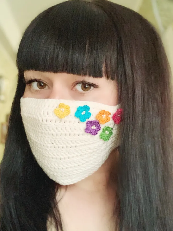 Reusable face mask pattern PDF, crochet face adult mask, washable face mask, cotton mask digital instant download