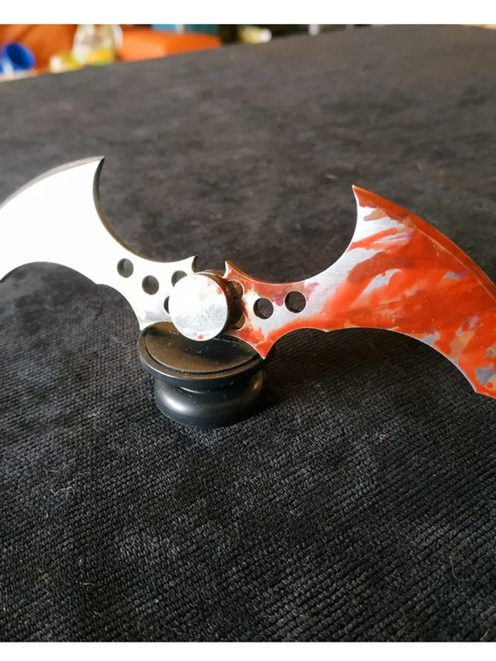 Batman cosplay - Batarang - polished steel with bruises - made of steel - made t