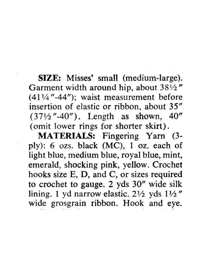 Vintage Crochet Pattern 253 Millefleurs Maxi Skirt Women Granny Squares