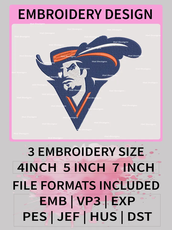 NCAA Virginia Cavaliers Embroidery File, 3 Sizes, 6 Formats, NCAA Machine Embroidery Design, NCAA Logo, NCAA Teams
