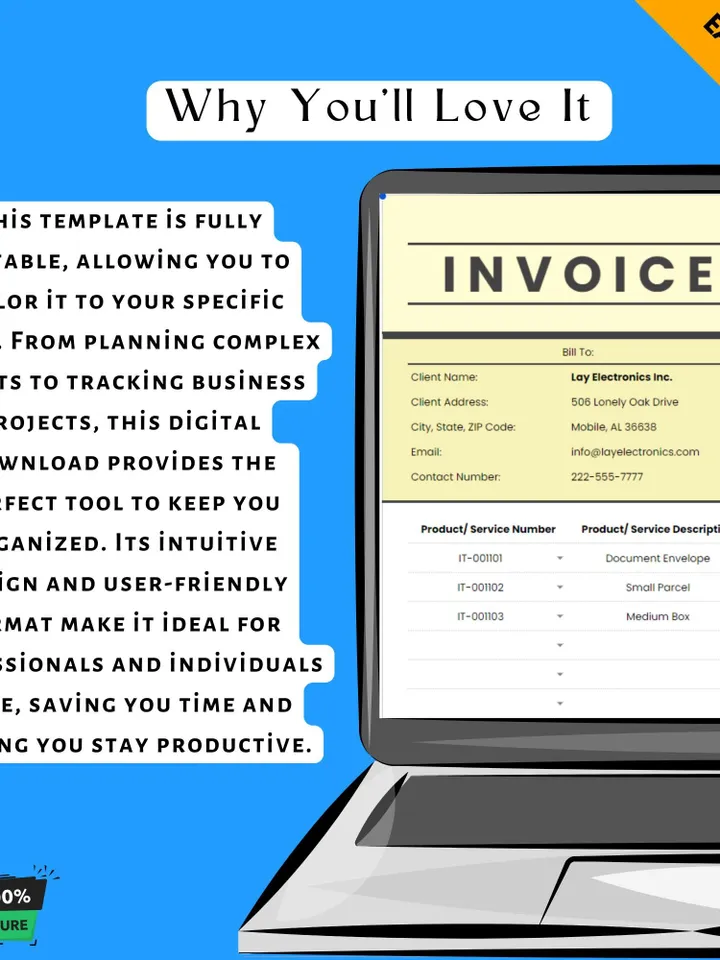 Courier Invoice Template | Easy to Use Digital Download | Google Sheets Invoice for Couriers and Delivery Services