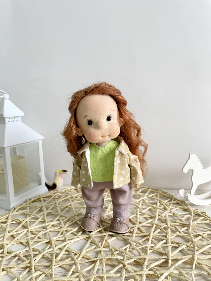 Art Doll Waldorf Doll Inspiration Handmade Textile Doll Birthday Gift for Girl