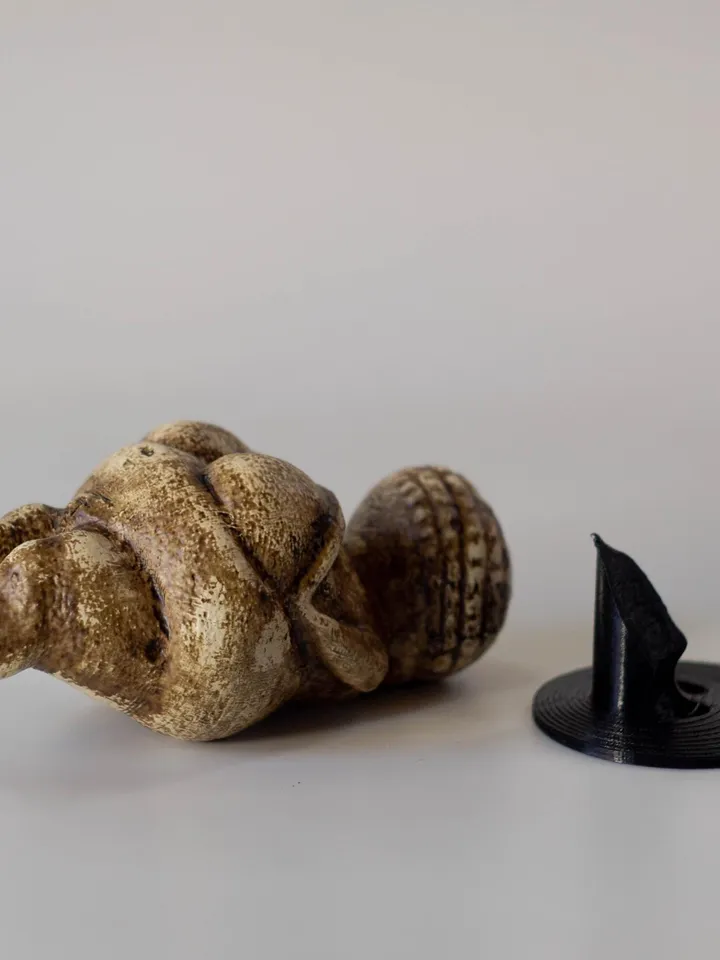 Pack of 3 Ancient Paleolithic Venus of Willendorf Brown, Silver and Black, Museum Replica, Fertility Goddess, Tribal Craft, Museum Replica
