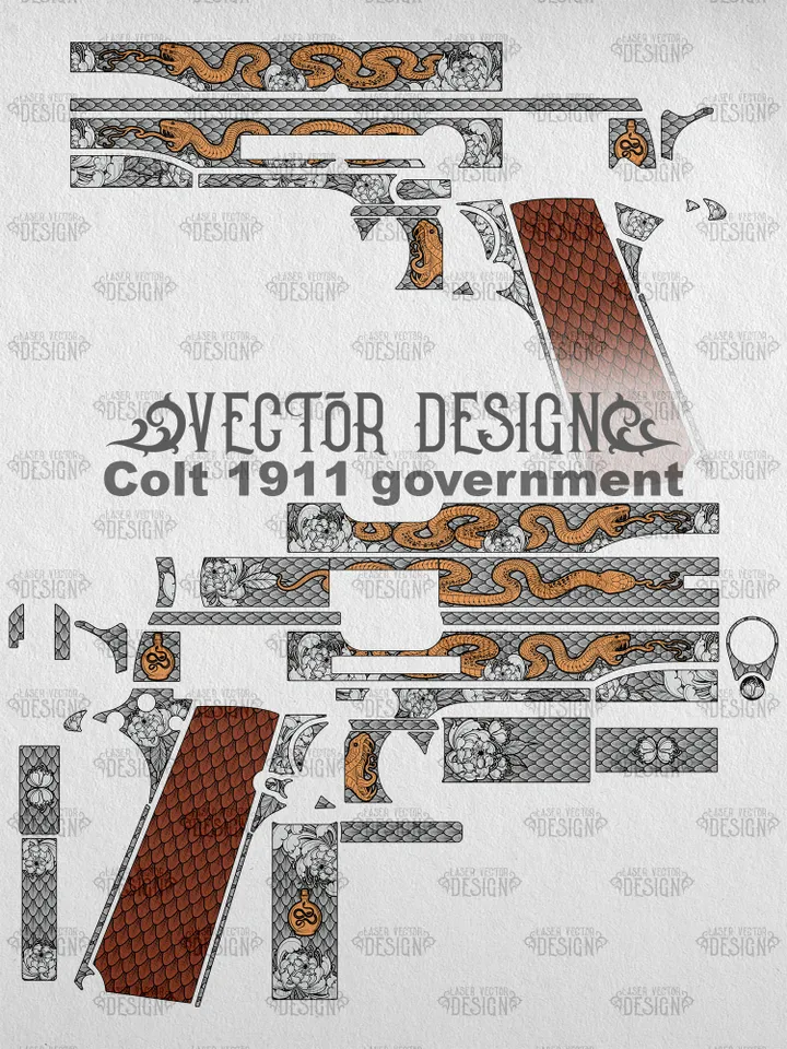 VECTOR DESIGN Colt 1911 government Other snake scale $130.00 | Buy ...