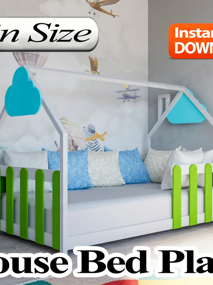 Montessori Bed Plan, Twin Size, PDF, DIY