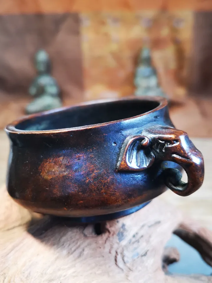 Gandhanra Vintage Chinese Censer,Amphora Incense Burner,for Incense and Offering