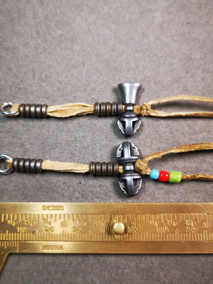 Gandhanra Handmade Tibetan Buddhist Mala Counters,Prayer Bead Counters,with Dorje and Vajra,Made of Cold Iron