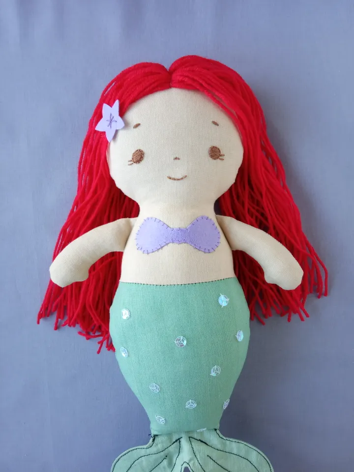 Mermaid Doll Sewing Pattern PDF (2 sizes)
