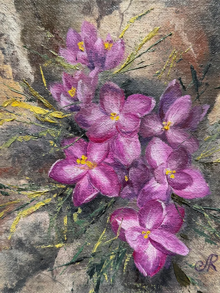 Wildflowers Original Painting Flowers Oil Painting Meadow Wall Art