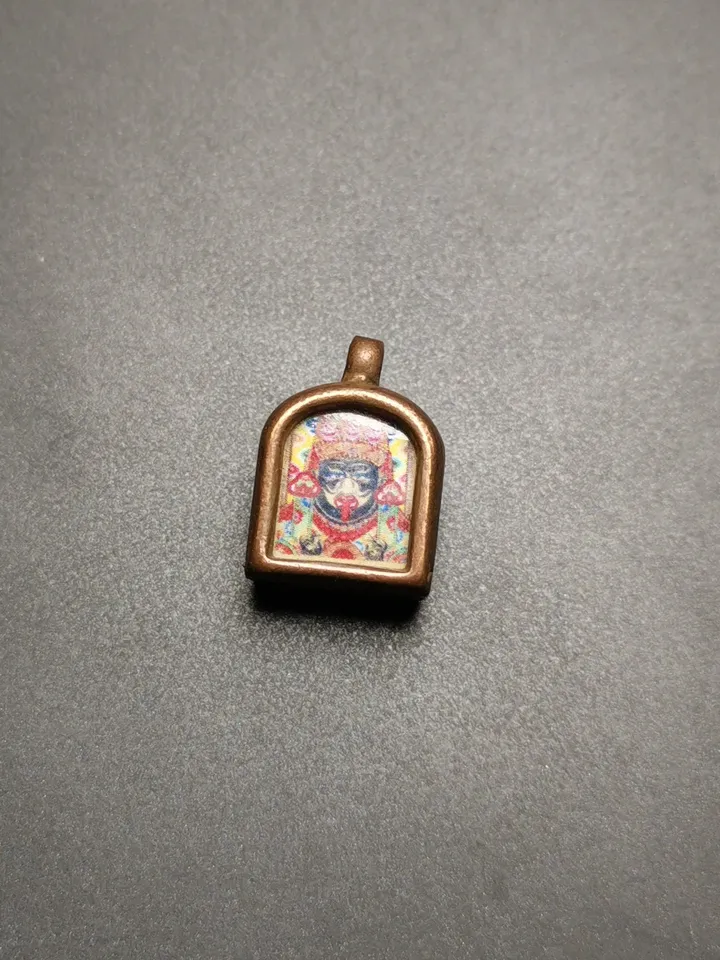 Gandhanra Antique Handmade Gau Ghau Shrine,Shri Devi,Drashi Lhamo,Zashi Lhamo,Mini Tibetan Buddhist Altar Amulet Pendant