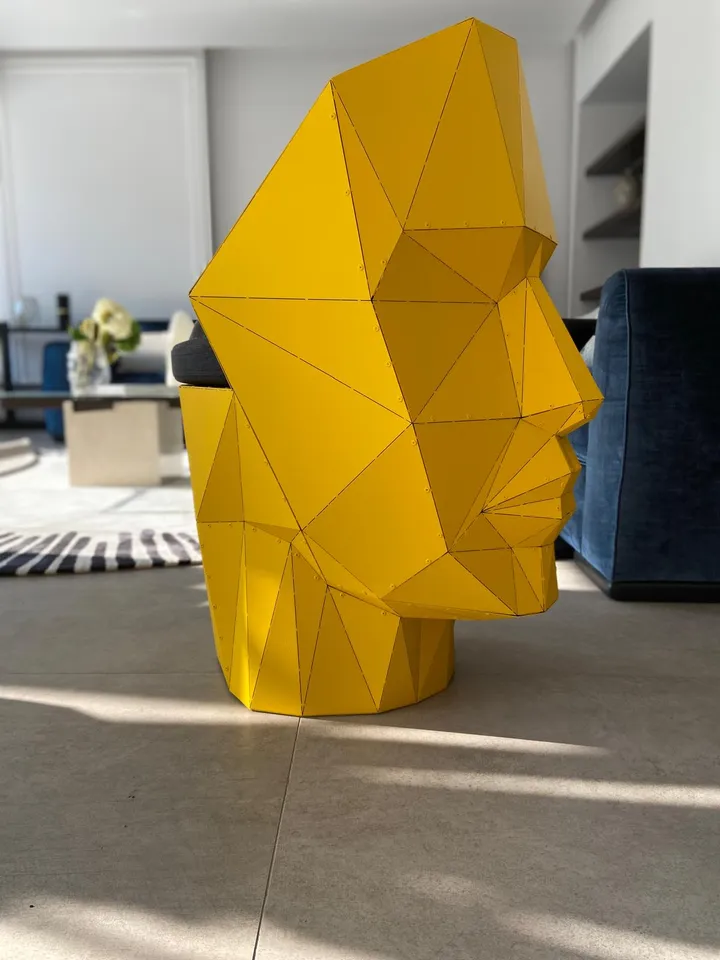 The Poly-face Human Face Low Poly Seater