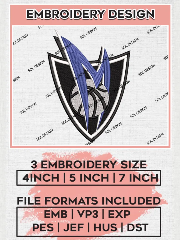 Dallas Mavericks Embroidery Designs, NBA Embroidery Designs, Dallas Mavericks Basketball Embroidery Designs, Digital Download
