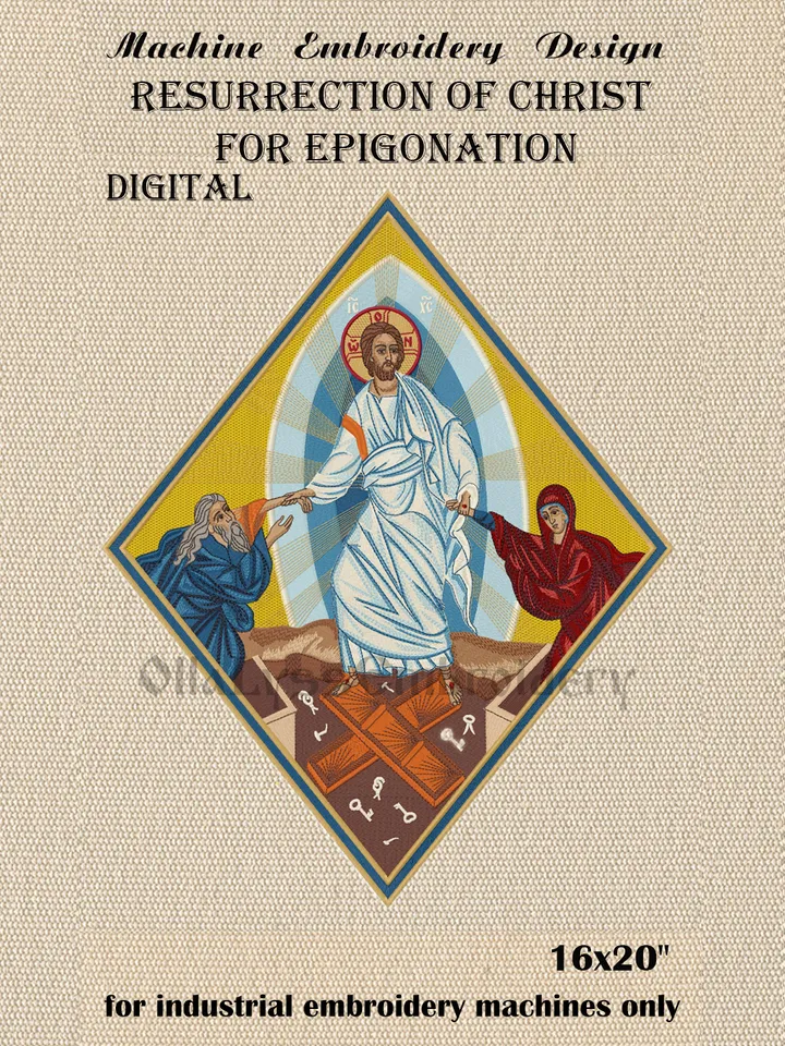 Resurrection of Christ for Epigonation embroidery design