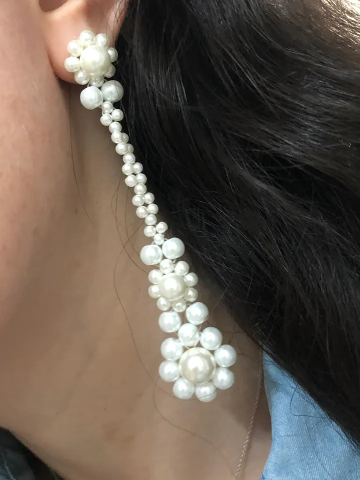 Floral cut Teardrop Earrings