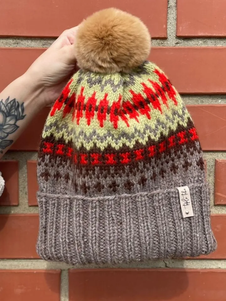 Warm handmade knitted hat
