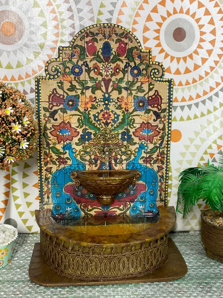 Fountain wall for a doll house. Doll mini. 1:12. Fountain for the puppet garden.