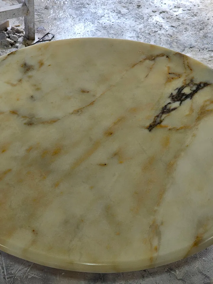 Calacatta viola gold marble top Only the top table is 23.5" (60 CM )real marble handmade and free shipping