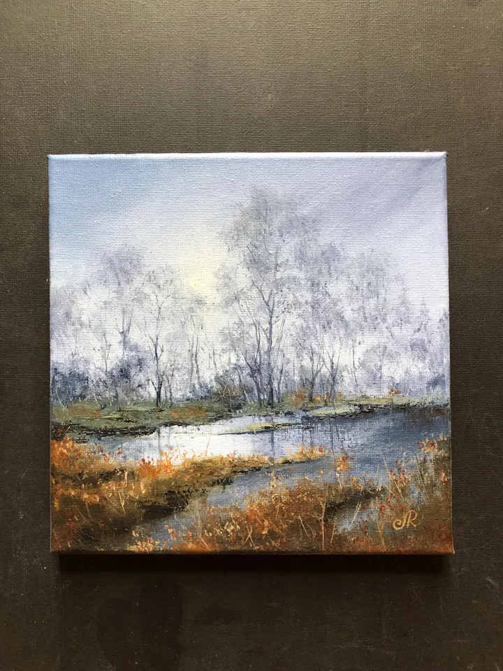 Landscape Original Oil Painting Forest Artwork