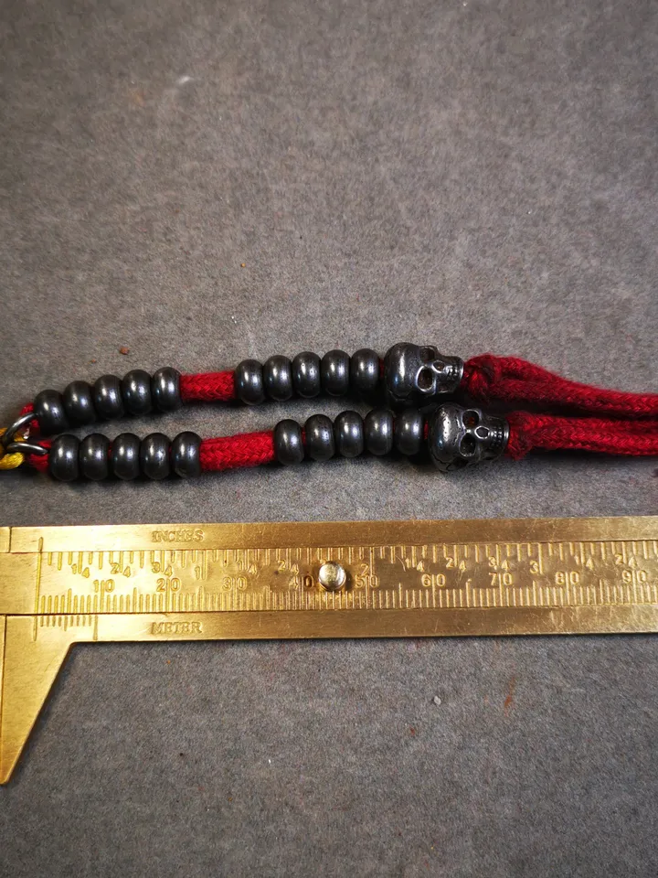 Gandhanra Handmade 7mm Cold Iron Tibetan Buddhist Prayer Bead Counters for 10-20mm Mala