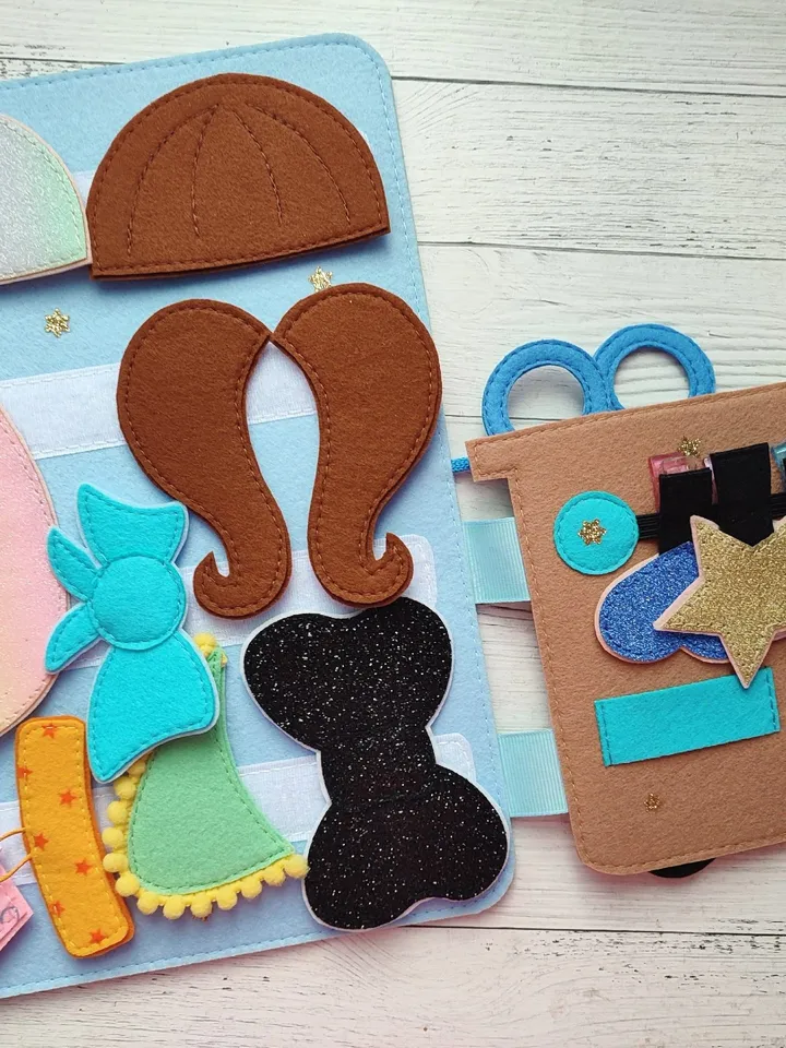 Pet grooming salon Quiet book pattern PDF & Tutorial, Felt book pattern svg, Quiet book ideas, Sensory toys, Pdf felt sewing pattern toddler