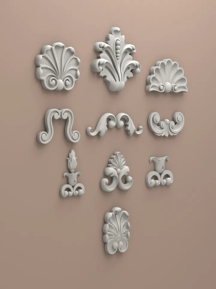 3D Model STL CNC Router file 3dprintable Classic Furniture Set 7