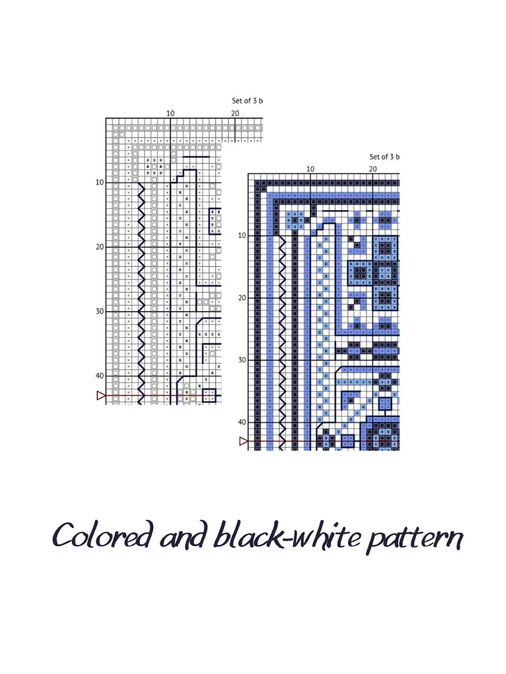 Cross stitch pattern Bookmarks, set of 3 geometric patterns PDF