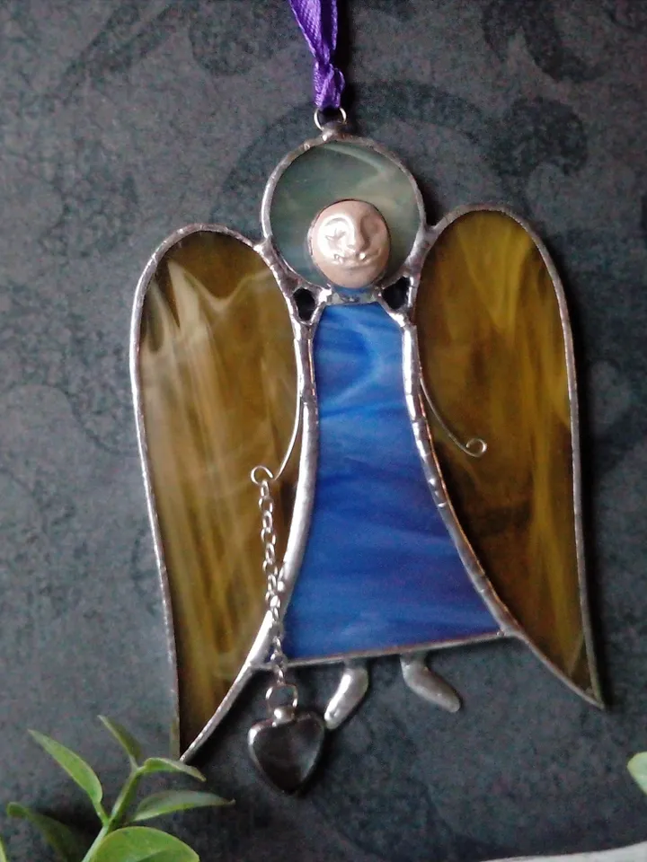 Christmas decorations, Angel suncatcher, New year tree toy, Hygge christmas, Handmade angels
