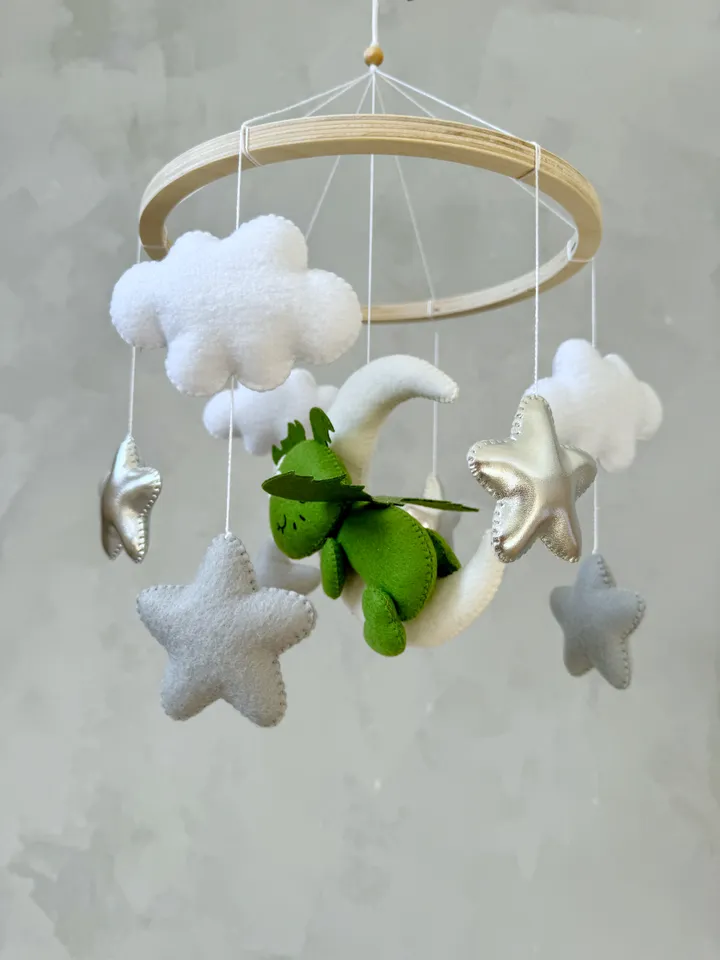 Dragon mobile baby Fantasy nursery crib mobile dragon