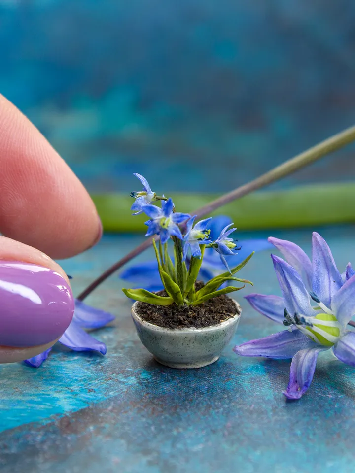 TUTORIAL Miniature wood squill with air dry clay