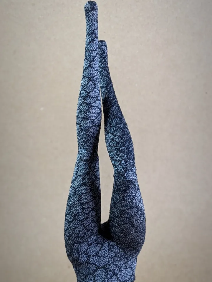 Handmade gray fishnet tights for 1/6 scale fashion dolls