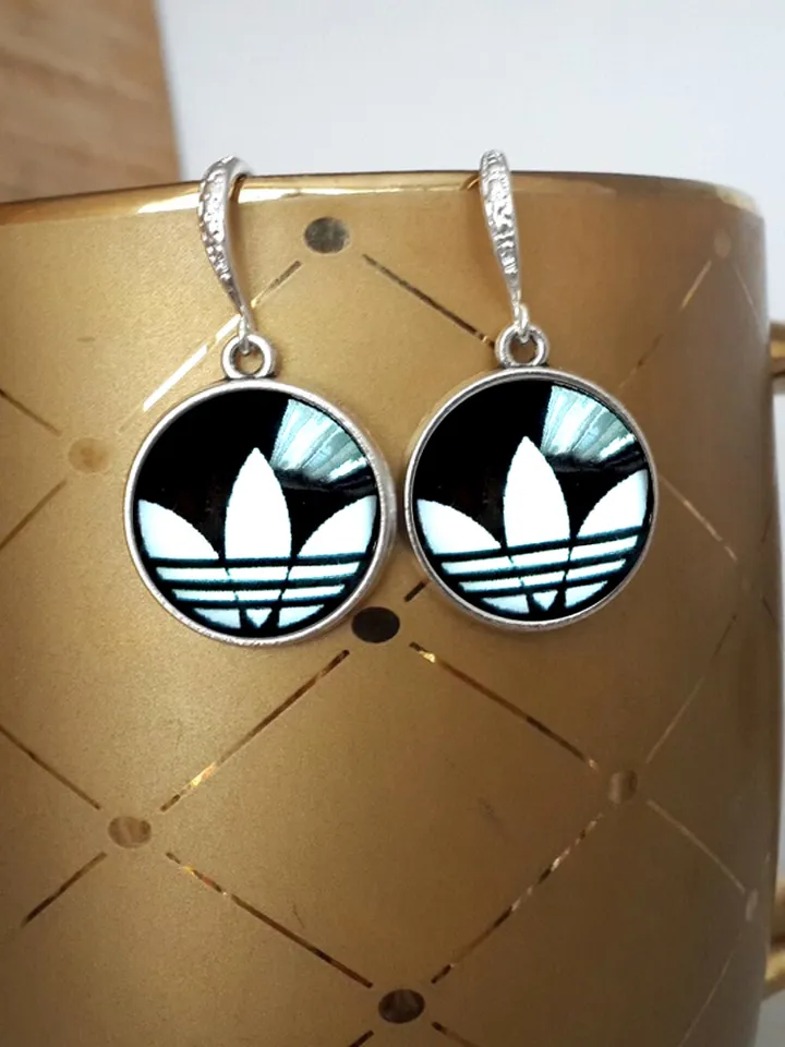Adidas earrings, Adidas logo dangle earrings, lotus sport accessories